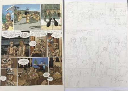 Hermann - Planche originale crayonné (p.44) - Jeremiah T.13 - Strike - (1988) | Catawiki