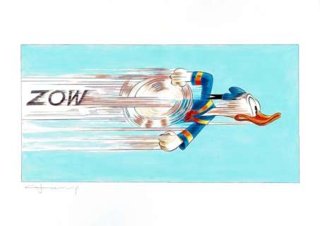 Donald Duck - Faster Than Ever - Large Original Painting - Tony Fernandez - EO | Catawiki