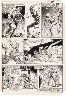 "GHOST RIDER" VOL. 2 #70 COMIC BOOK PAGE ORIGINAL ART BY BOB BUDIANSKY.