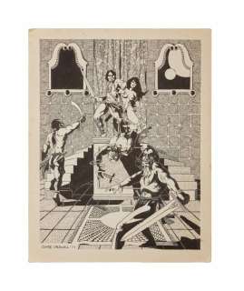 Lot 281 - Clyde Caldwell | Original Edgar Rice Burroughs Fanzine Artwork with Magazine