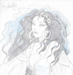 Miralles, Ana   Dessin original - Buste de Djiin (2015) | Catawiki