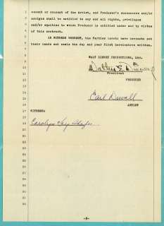 DISNEY ARTIST & ANIMATOR EARL DUVALL 1931 CONTRACT SIGNED BY WALT DISNEY. | Hake’s