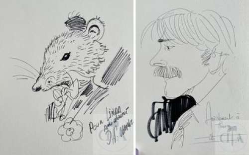JF Charles/Tito. Paire de dessins signés. Encre de Chine… | Dagoty