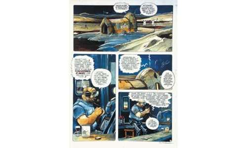 BILAL. " Drame colonial bis ". Encres de couleurs pour la planche 3 de | Tessier Sarrou