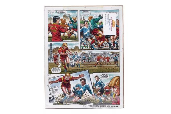 Lot 254 - Original artwork strip for Roy Of The Rovers | misc / divers