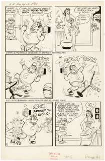 KATY KEENE PIN-UP PARADE #6 COMIC BOOK PAGE ORIGINAL ART BY BILL WOGGON.