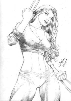Ed Benes | X-23 - 09"x12" Pencil | Ed Benes