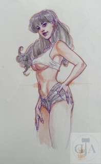 Lot 393 - Teague/Starfuckers. Dessin original illustrant l‘heroine…