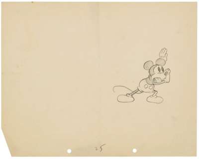 Walt Disney Studios, Circa 1935 | An Animation Drawing for Mickey Mouse | Christie’s