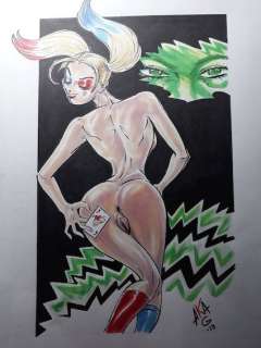 Anna Katija G. - original artwork "HQ & Jokeyes" - serie nera n.4 - (2018) | Catawiki