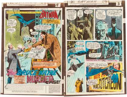 BATMAN #245 COMPLETE STORY COLOR GUIDES 15 PAGES (NEAL ADAMS ART, THE BRUCE WAYNE MURDER CASE!). | Hake’s
