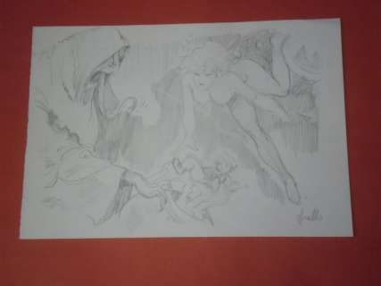 Lucifera - Leone Frollo - original illustr. Firmata - Page volante | Catawiki