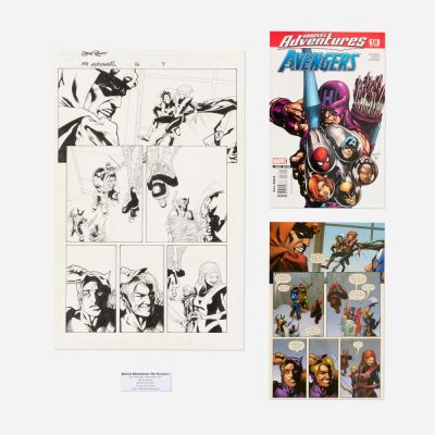 Lot 269 - Steve Scott and Nathan Massengill, Marvel Adventures: Avengers #16 Story Page 7 Original Art (Marvel Comics, 2008) | Landry Pop Auctions