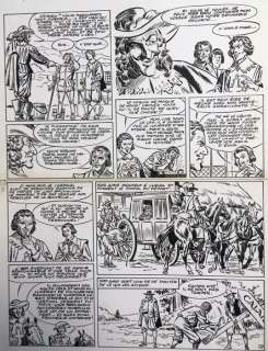 Funcken, Fred & Liliane  - Originele pagina (p.19) - De avonturen van een dappere musketier - Duel met d’Artagnan - (1964) | Catawiki