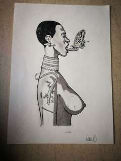 Andrea Camic - illustraz. originale "Africana cover" - cm 30x40 - Page volante | Catawiki