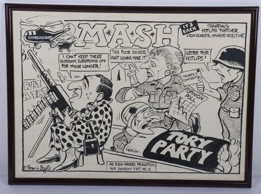 Lot 53 - Original Artwork by Francis Boyle Political Satire. | misc / divers