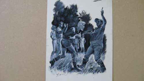 Follet, René - Dessin original - Les compagnons de l’enfer  (1959) | Catawiki