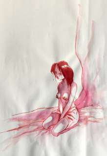 Jung - Dessin original (aquarelle) - A genoux ... | Catawiki