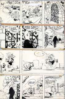 Jijé | Blondin et Cirage, planche n°7 Ã  l’encre de Chin… | Banque Dessinée