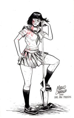 Marco Carrillo | Yume zombie make out club 6.3x9.8 Illustration by Marco Carrillo | Raremarq (Buy It Now)