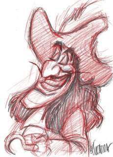 CAPTAIN HOOK, Peter Pan - Original Sketch - Captain Hook - Art original | Catawiki