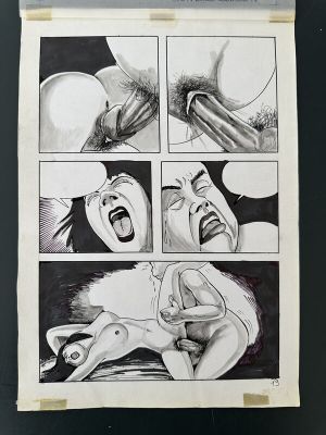 Vo Linh | Violence Rougepage 19 Planche Originale Érotique Parution BD Climax 1990 | 2DGalleries