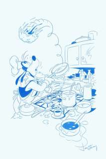 OMG Goofy is Cooking! - Original Drawing - Jaume Esteve - Art de crayon | Catawiki