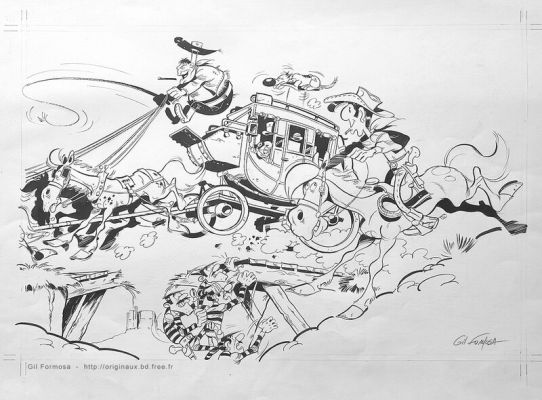 Gil Formosa, Morris (Concept), René Goscinny (Concept) | Lucky LUKE "Le grand saut" | 2DGalleries