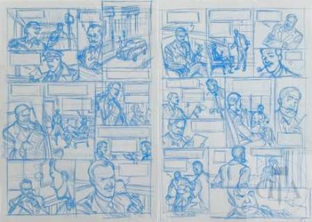 Lot 362 - Taranzano/Blake et Mortimer. Paire de planche originales…
