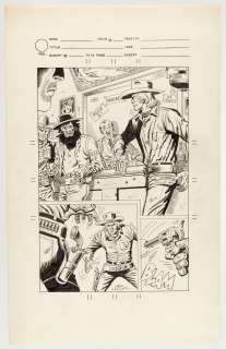 WESTERN OUTLAWS ORIGINAL ART UNUSED PAGE BY JACK KELLER. | Hake’s