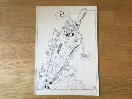 Passe-moi l’ciel - Planche originale pour le gag 75 Hommage Ã  la mission de l’Apollo 11 -  (1991) | Catawiki