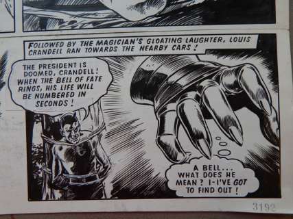 The Steel Claw Original Art Page By JesÃºs Blasco - Valiant - Dimensions : 42 x 54 cm  - Page 3192 - (1966) | Catawiki