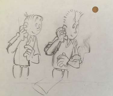 Pom (Jozef Van Hove) - Originele potloodschetsen - Piet Pienter en Bert Bibber | Catawiki