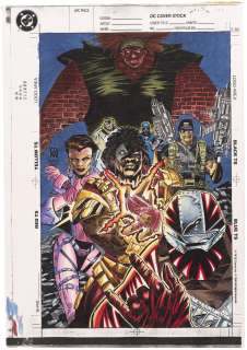 BLOOD SYNDICATE #1 COMIC BOOK ORIGINAL COVER COLOR ART BY NOELLE GIDDINGS. | Hake’s
