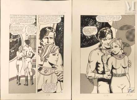 Anonyme (Xxe) | Aredit (Xxè) Deux planches pour le récit "El metal de la muerte" | Millon