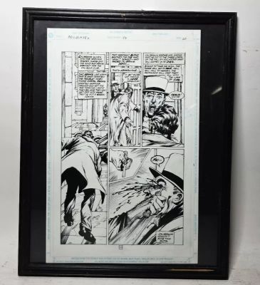 Lot 512 - DC Comics Hellblazer #54 page 20 original comic book panel with attached text boxes, stamped | misc / divers