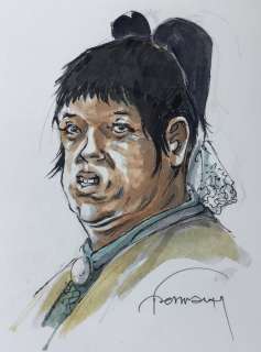 Hermann  - Illustration originale en couleurs directes -Â Personnage du Western Â«Â DukeÂ Â» | Catawiki