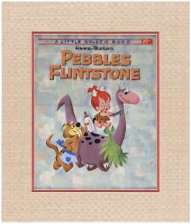 "PEBBLES FLINTSTONE" GOLDEN BOOK COVER & ENDPAPERS ORIGINAL ART PAIR. | Hake’s