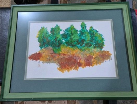 Jeffrey Catherine Jones Jeff Pine Island Original Oil Cryaon Framed Fine Art Lot | eBay US