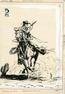 Portada Original Hazañas del Oeste n.126 por Antonio Más, Editorial Toray 1966