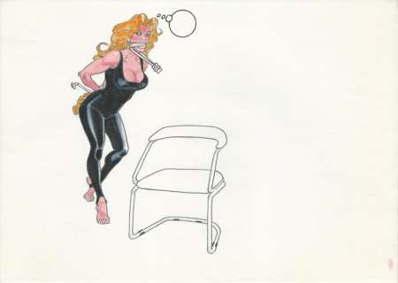 Franco Saudelli - illustrazione originale "Blonde Bondage" - Page volante - (2010) | Catawiki