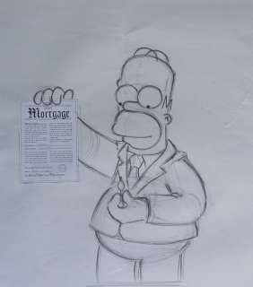 The simpsons - Homer Simpson - dessin original | Catawiki