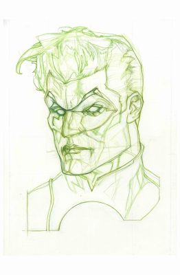 Simone Bianchi | Green lantern head shot | Simone Bianchi
