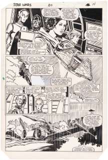 STAR WARS #80 COMIC BOOK PAGE ORIGINAL ART BY RON FRENZ. | Hake’s