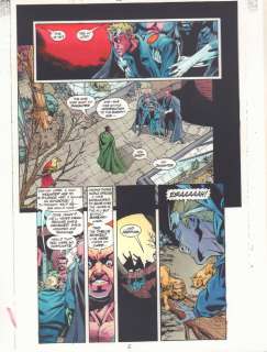 John Kalisz, Mark Propst, Steve Scott | Jla #46 P.6 Color Guide Art - Ra’s Al Ghul Feeds Traitor To the Lions - 2000 | Anthony’s Comic Book Art