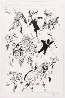 OFFICIAL HANDBOOK OF THE MARVEL UNIVERSE BULLPEN ARCHIVES ORIGINAL ART. | Hake’s