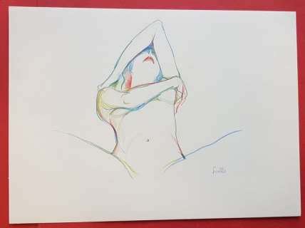 Leone Frollo - illustrazione originale "La vergogna" firmata - Page volante | Catawiki