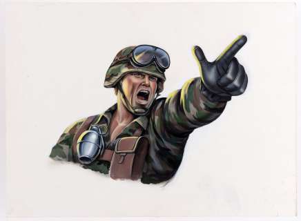 G.I. JOE UNPRODUCED 1995 DUKE PACKAGING ORIGINAL ART. | Hake’s