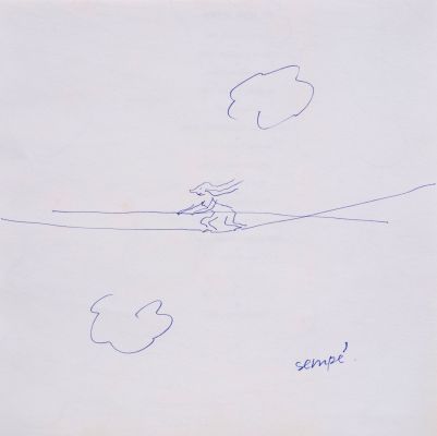 Jean-Jacques Sempé... | Jean-Jacques SEMPÉ (1932-2022) Le funambule Dessin... | misc / divers