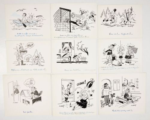 Paul Coutant - Ensemble... | Paul Coutant - Ensemble de 31 dessins originaux : Réalisations... | Tessier Sarrou